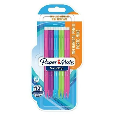 Paper Mate Mechanical Pencils With Spring Loaded Point & Eraser Pack Of 10 • £6.99