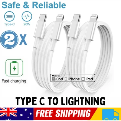 $1.99 • Buy 2x USB C Type C PD 20W Cable Fast Charging Charger For IPhone 14 13 11 12 Pro AU