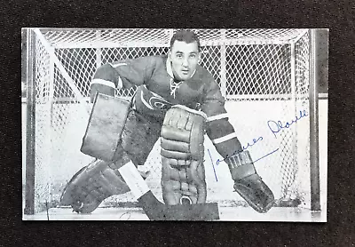 POSTCARD 1960's JACQUES PLANTE AUTOGRAPH SIGNED HOCKEY • $53