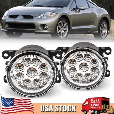 White LED Bumper Fog Lamp Driving Light For Mitsubishi Eclipse 2006 2007 2008 • $23.39