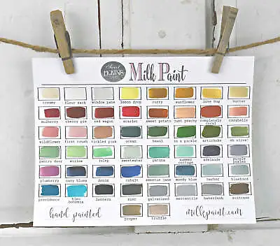 Hand Painted Colour Chart For Sweet Pickins Milk Paint • £4