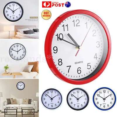 $16.57 • Buy 20CM Wall Clock Quartz Round Wall Clock Silent Non-Ticking 4 Colors