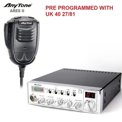 Anytone Ares Ii Am/fm/ssb 10m 11m Mobile Cb Ham Radio Pre Program + Software Cab • £4189.95