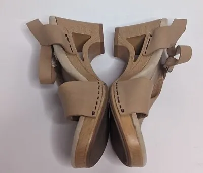$29.99 • Buy Dansko Womens Tasha Wooden Heels Leather Sandals Shoes Size 36 US 5.5 6
