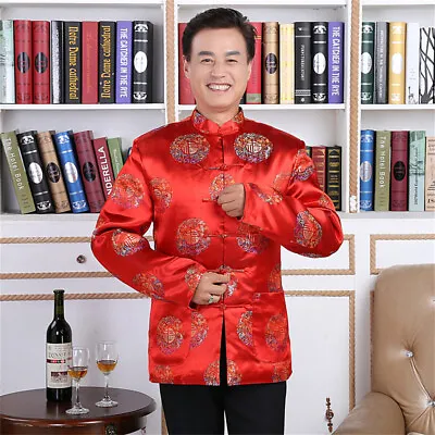 Men's Hanfu Clothing Traditional Chinese Retro Spring Fall Jacket Long Sleeve • $37.08