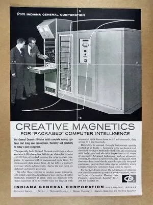 1962 General Ceramics Computer Memory Core Systems Vintage Print Ad • $9.99