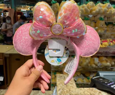 Disney Park Pink Sequined Minnie Mouse Ear Headband 2022 • $15.52