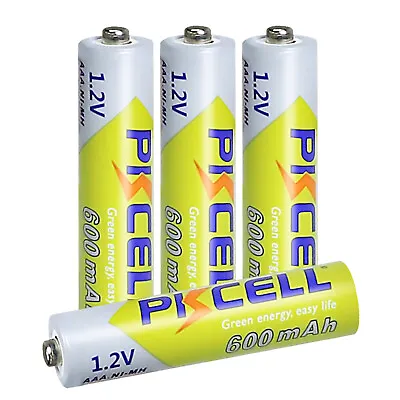 4Pcs NiMH AAA Rechargeable Batteries Ni-Mh 600mAh 1.2V AAA Battery US • $5.99