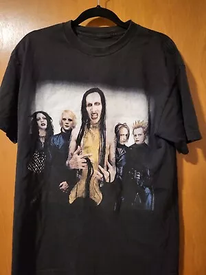 Vtg Marilyn Manson Guns God Government Tour Shirt Sz L 2000 Holy Wood Rare • $180