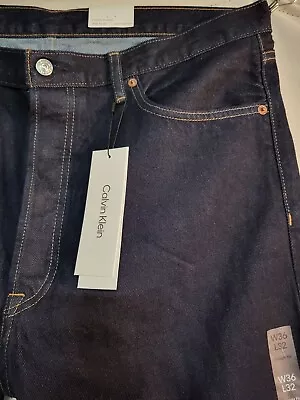 Calvin Klein Classic Straight Selvedge Japanese Indigo Heavyweight Denim 32 X 34 • $99.99