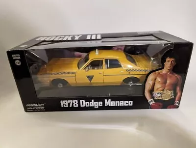 Greenlight Collectibles 1:24 Diecast '78 1978 DODGE MONACO TAXI ROCKY III MODEL • $35.35