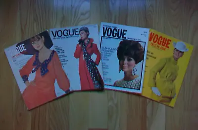 4 Vogue Pattern Book / Magazine MOD 1965 1967 1968 1969; Some Pages Missing • $29.99