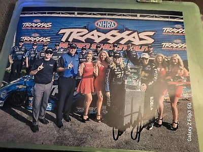 Nhra COURTNEY FORCE Funnycar WINNERS CIRCLE AUTOGRAPHED 8x10 Traxxas PHOTO • $10