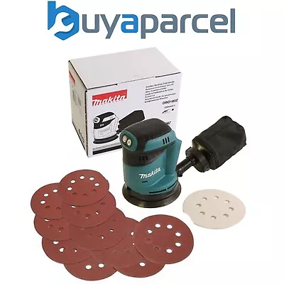 Makita DBO180Z 18v LXT Lithium Ion Random Orbital Sander 125mm Body + 10 Sheets • £108.47