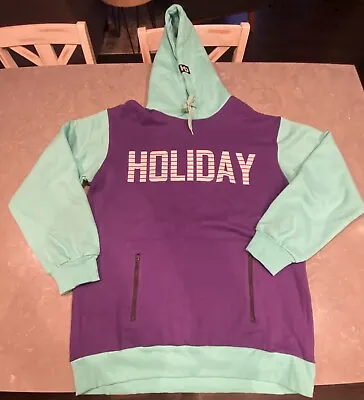 Holiday Outerwear Hoodie Korea HD Enjoy The Life XL 100% Cotton Zippered Pockets • $44.95