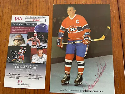 Maurice Richard Autographed Grecian Formula Card Montreal Canadiens - Jsa • $59.12