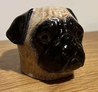 Quail Ceramic Pug Head 8 X 7 Cm Egg Cup Great For Pug Lovers! • £12.53