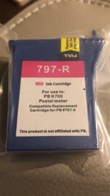 £9.99 • Buy Compatible Red Ink Cartridge Pitney 797  Bowes DM50 DM55 K700 Franking Machine