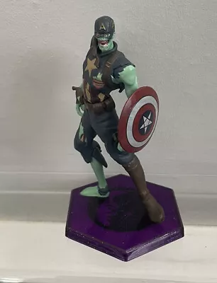 Disney Store Marvel What If…? Zombie Captain America Steve Cake Topper Figure • £7