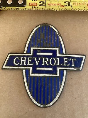 $25 • Buy Rare Vintage CHEVROLET Hood Emblem Grille Badge Ornament ORIGINAL PAINT Mascot