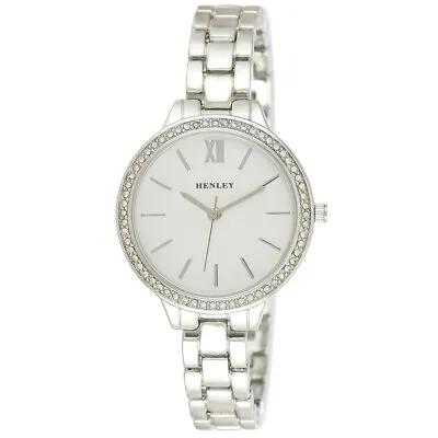 £19.99 • Buy Henley Women’s Diamante Stone Set  Bracelet Watch Rose Gold,Silver & Silver Pink