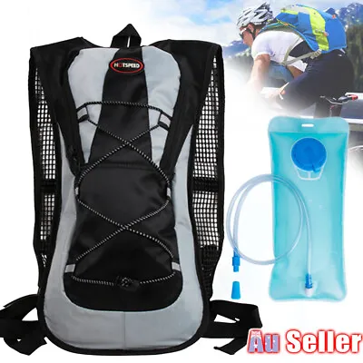 AU 2019 Running Pack Cycling Vest Sports Backpack 2L Water Bladder Bag Hydration • $25.25