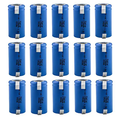 Kastar 15x SC Sub C 1.2V NiCD Rechargeable Battery With Solder Taps On Terminal • $29.99