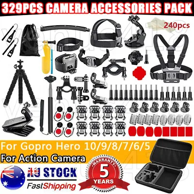 $45.99 • Buy 329x Accessories Mount Case Pack Kit For Gopro Hero 11 10 9 8 Black 7 6 Camera
