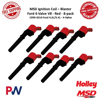 MSD Ignition Coil Blaster Red 8-Pack For 99-04 Lincoln Continental Ford Mustang • $353.09