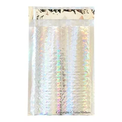 #2 Glamour 8.5x12 Holographic Metalized Bubble Mailers Envelopes Bags 50 100 • $28.95