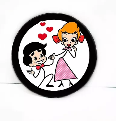 I Love Lucy Ricky Ricardo & Lucy Stick Figure Button Pin New  Large 3x3 Button • $6
