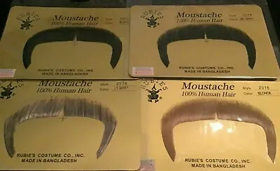 Mustaches Theatrical-100% Human Hair Zapata Moustache Rubies 2016 Pick Any Shade • $13.75