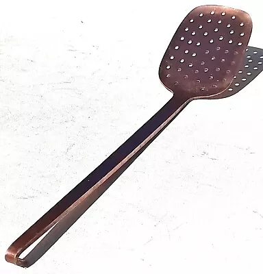 Vintage French 15.7inch Copper Ladle Sieve Strainer With Hook 5mm Gift Idea • $105