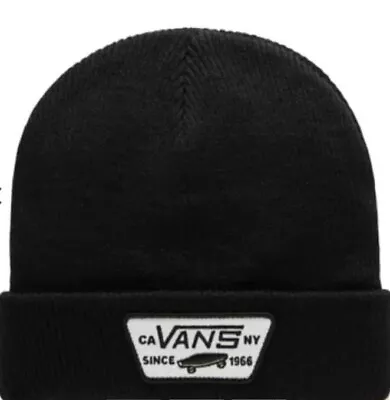 Vans Milford Beanie Hat Brand New With Tags Black Unisex • £12.99