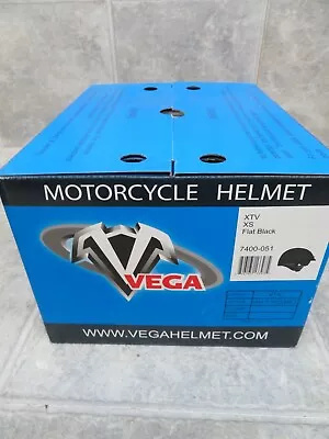 Vega 7400-051 XS Flat Black Motorcycle Helmet • $22.95