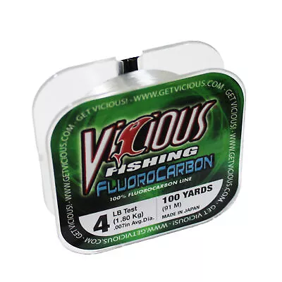 Vicious PFLO Fluorocarbon Fishing Line 100 Yards - Clear • $8.59