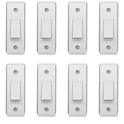 £32.55 • Buy 8 X Crabtree 4177 Architrave Light Switches  1 Gang 2 Way SP 10 Amp