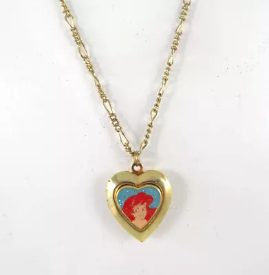 Disney Little Mermaid Ariel Heart Photo Locket Necklace • $19