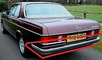 REAR Bumper Rubber Protector Fits For Mercedes W123 SALOON COUPE Black 1 PC • $85.40