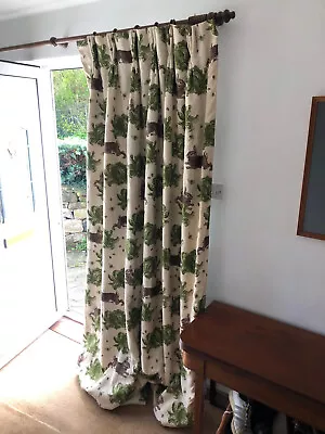 Curtains - Interlined Linen Blackout Bedroom Curtains Used 2 Pairs • £180