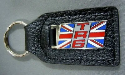 TRIUMPH TR6  Leather Key Fob Key Ring   • $11.99