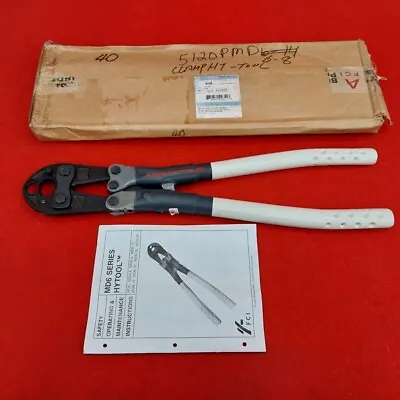 BURNDY MD68 HYTOOL HAND OPERATED CRIMPER W/WOOD HANDLES (Made In U.S.A.) • $305