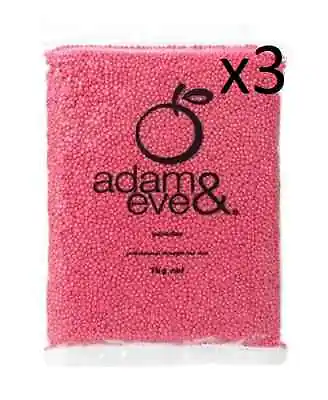 $73.50 • Buy Adam & Eve Premium Paradise Beaded Hot Wax 1kg X3 - Waxing Hair Removal