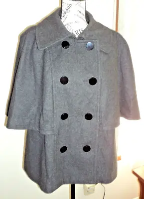 Mossimo XXL Women's Bat Wing Coat Jacket Cape Gray Short Wool Blend Lined Pocket • $22.99