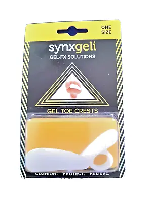 $14.98 • Buy 1 Pair Synxgeli Gel Hammer Toe Crest Pads - Right & Left Soft Silicone Reusable