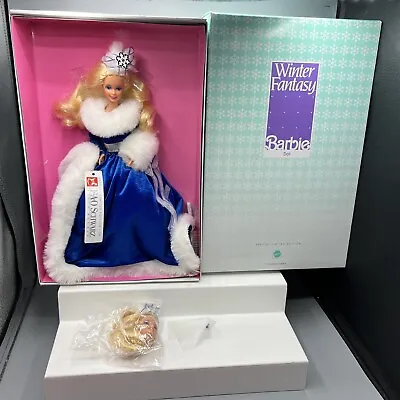 1990 Winter Fantasy Barbie Doll FAO Schwarz Limited Edition Mattel & Extra Head • $24.99