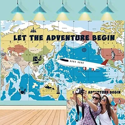 Let The Adventure Begin Backdrop Adventure Awaits Photography Background 7x5F... • $17.25