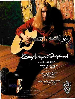 Framed 11x8 Advert/picture - Kenny Wayne Shepherd - Guild Guitars.. • £22.99