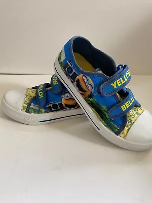 Minion Made Despicable Me Canvas Low Top Adjustable Strap US Kids 1. Blue-yellow • $25
