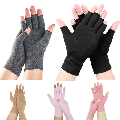 £3.95 • Buy Anti Arthritis Compression Gloves Fingerless Support Rheumatoid Pain Relief HOT